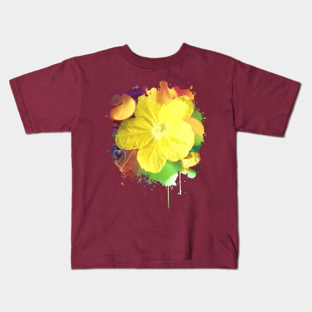 Secret Garden | Cucumber flower Kids T-Shirt by hisameartwork
